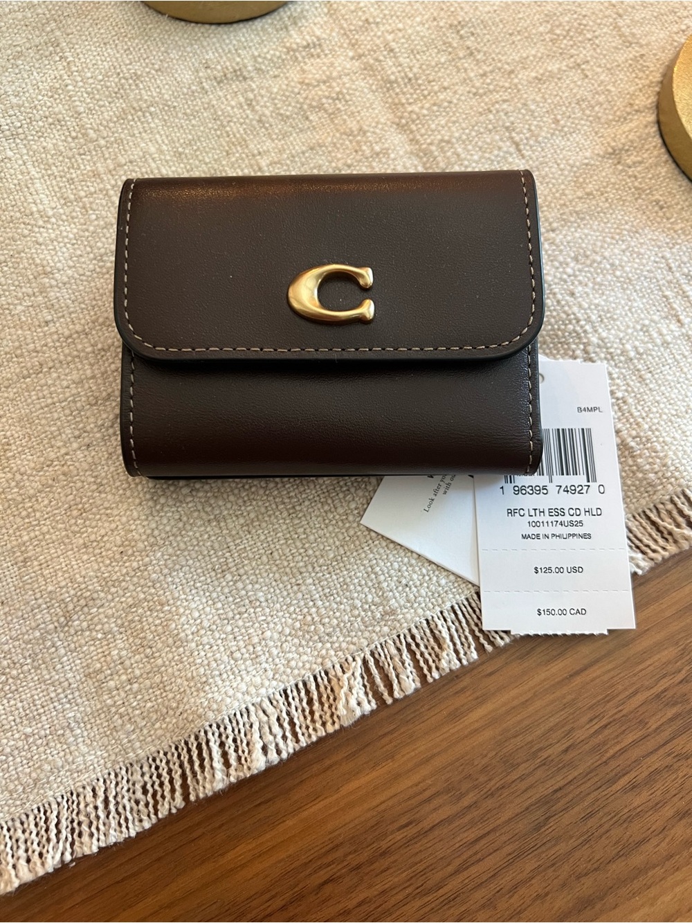 Coach Essential Wallet with Detachable Card Holder NWT